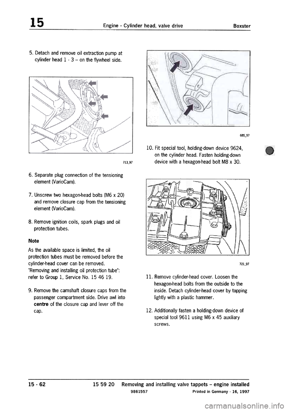PORSCHE 986 BOXSTER 1997  Workshop Manual 