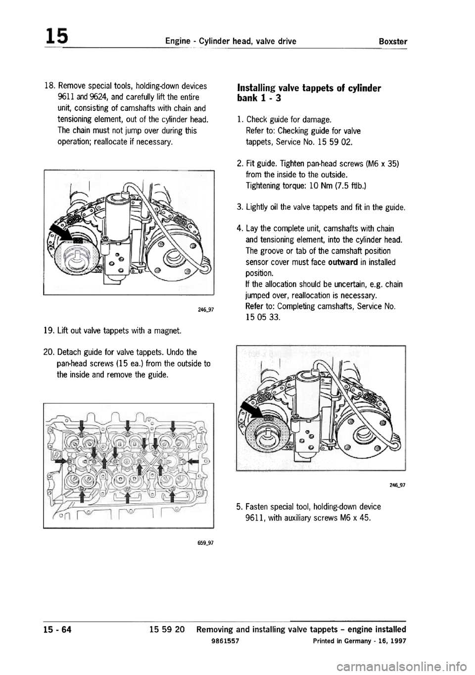 PORSCHE 986 BOXSTER 1997  Workshop Manual 