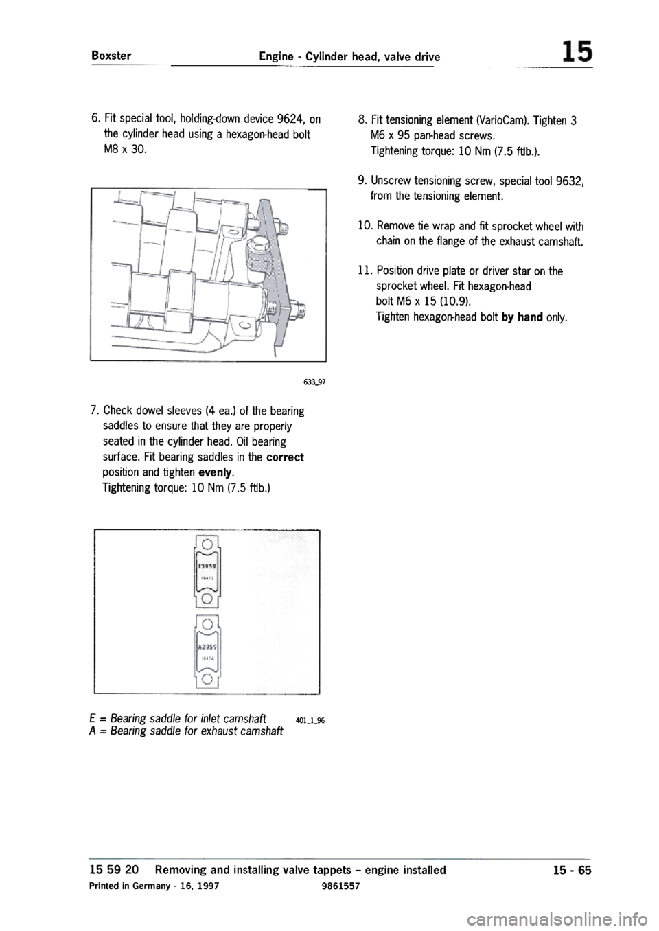 PORSCHE 986 BOXSTER 1997  Workshop Manual 