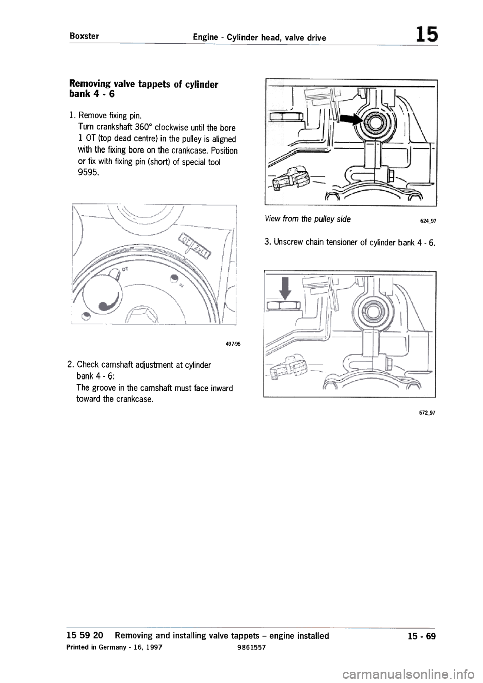PORSCHE 986 BOXSTER 1997  Workshop Manual 