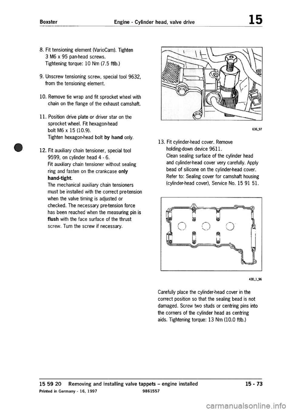 PORSCHE 986 BOXSTER 1997  Workshop Manual 