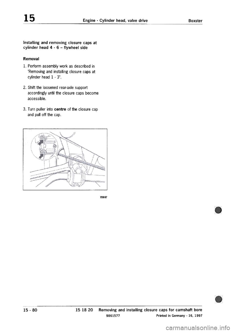 PORSCHE 986 BOXSTER 1997  Workshop Manual 