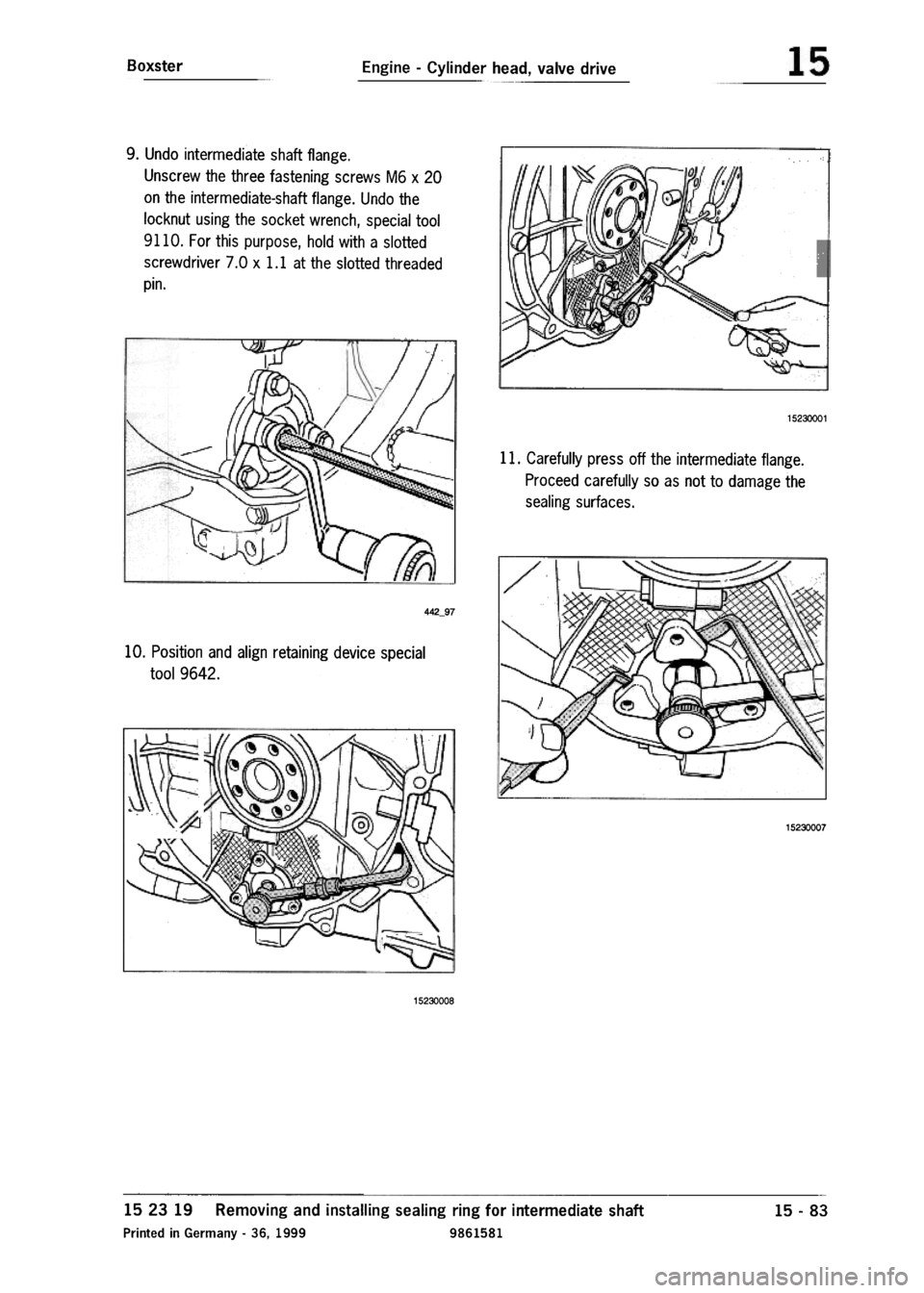PORSCHE 986 BOXSTER 1997  Workshop Manual 