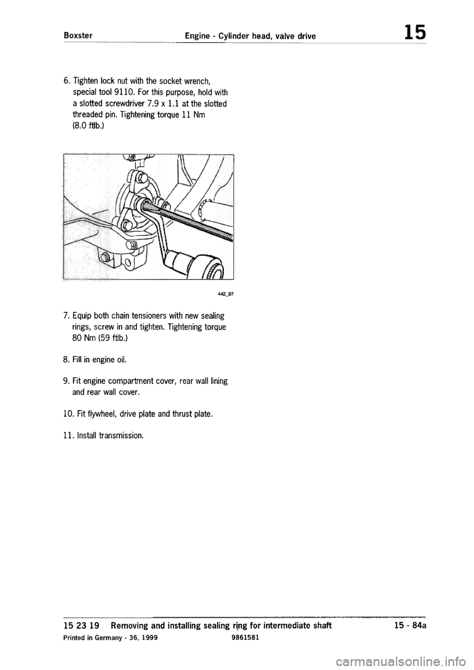 PORSCHE 986 BOXSTER 1997  Workshop Manual 