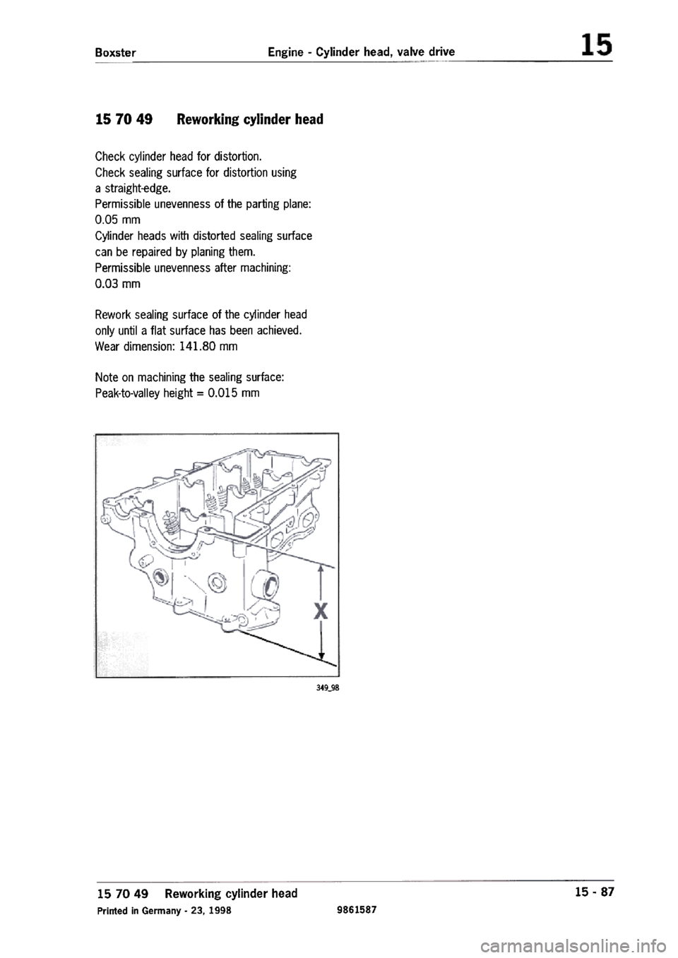 PORSCHE 986 BOXSTER 1997  Workshop Manual 
