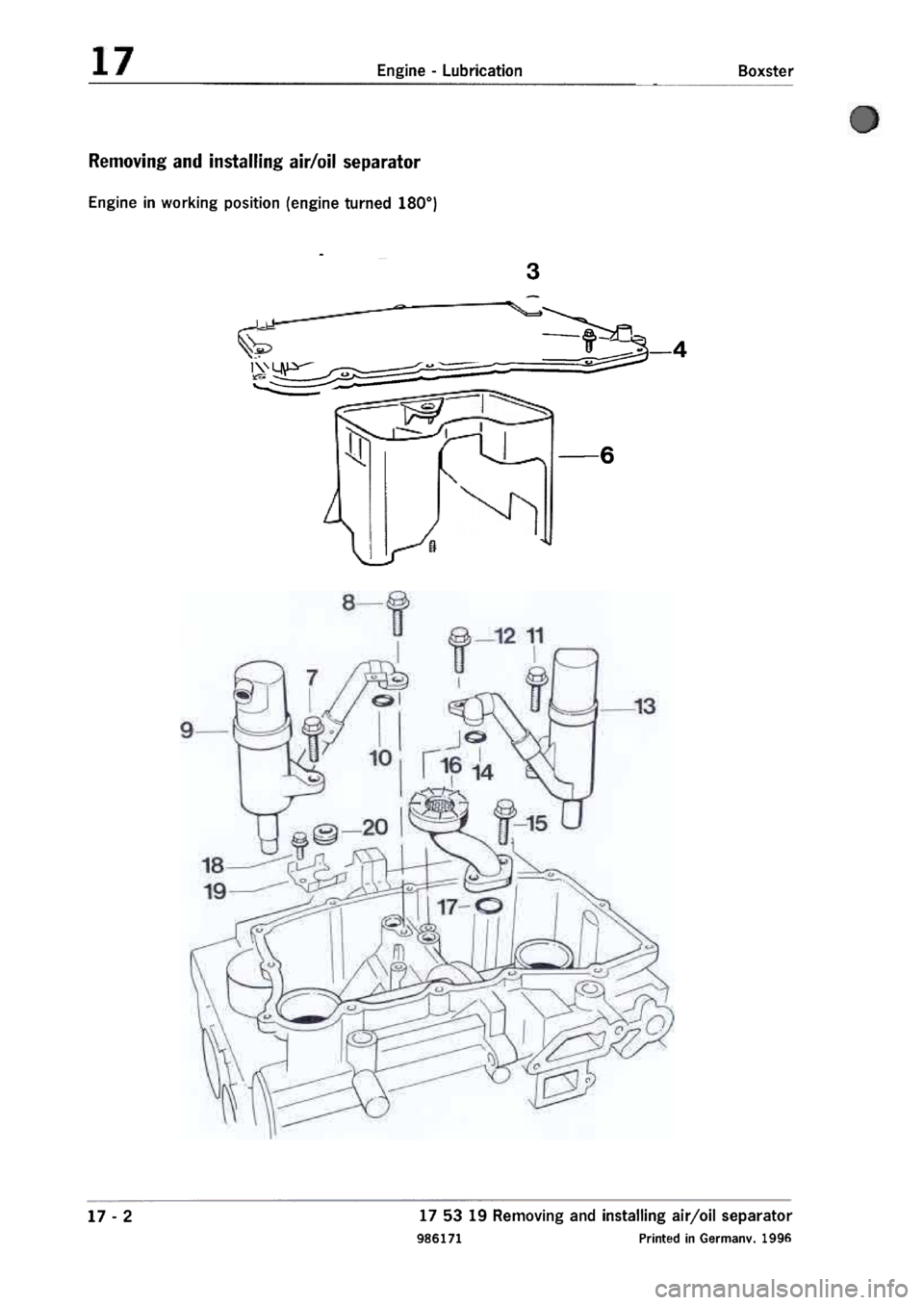 PORSCHE 986 BOXSTER 1997  Workshop Manual 