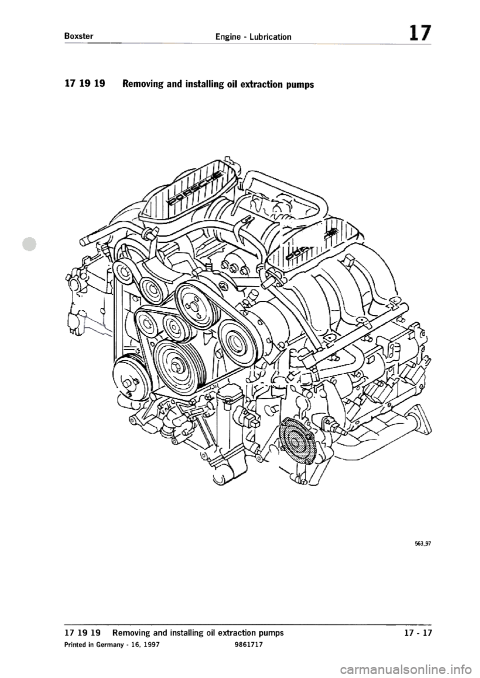PORSCHE 986 BOXSTER 1997  Workshop Manual 