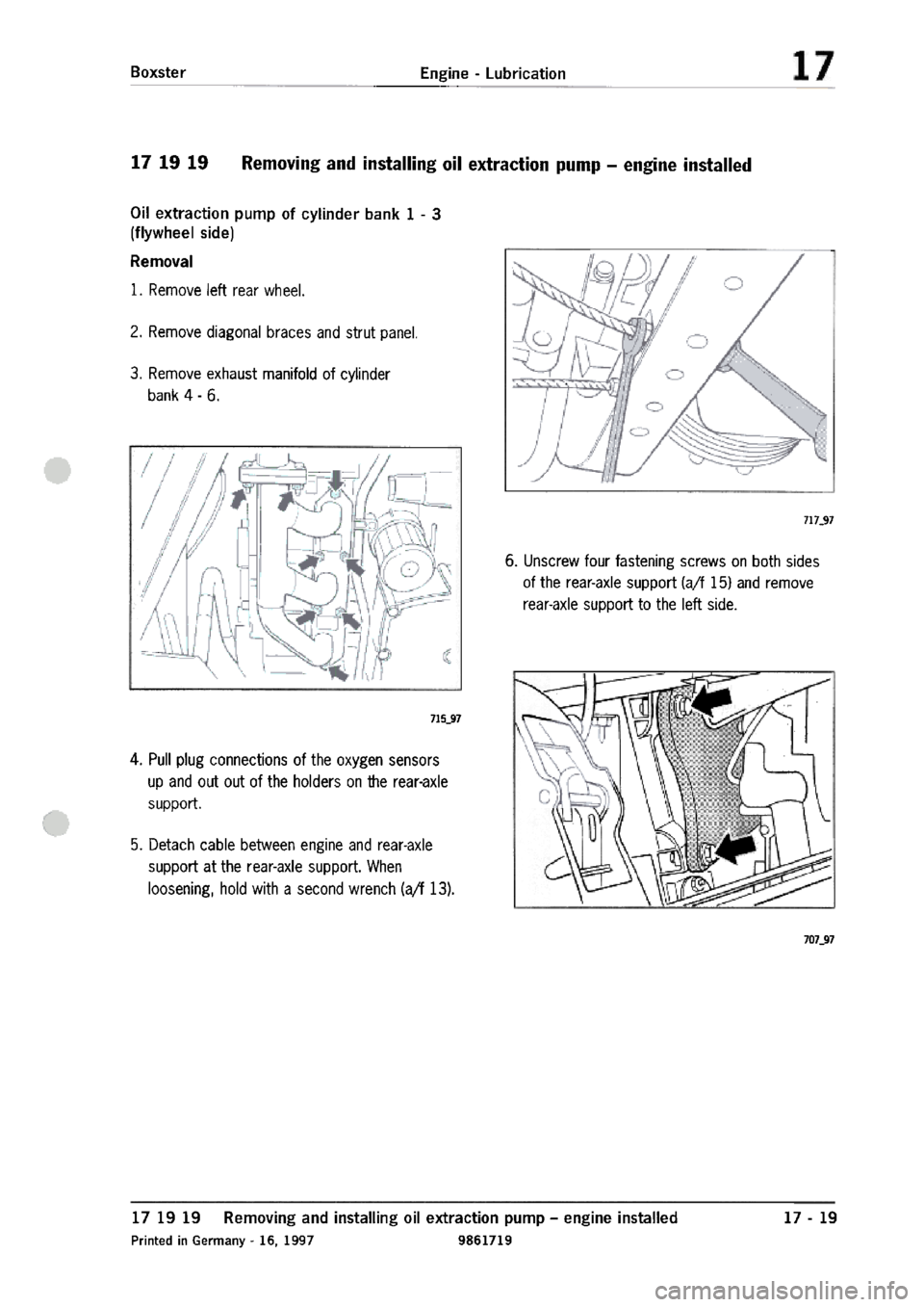 PORSCHE 986 BOXSTER 1997  Workshop Manual 