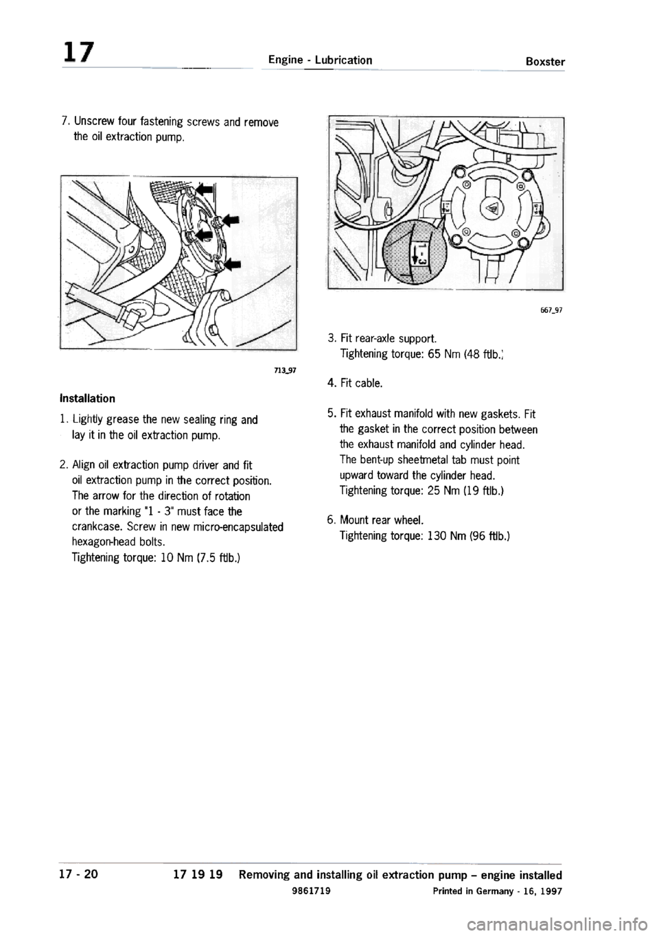 PORSCHE 986 BOXSTER 1997  Workshop Manual 