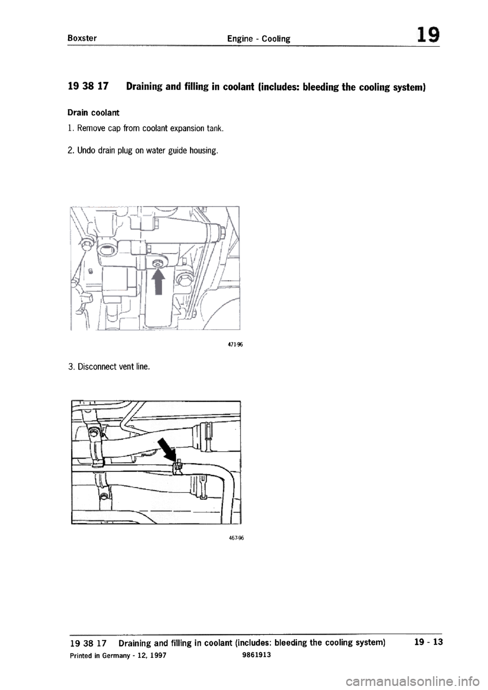 PORSCHE 986 BOXSTER 1997  Workshop Manual 