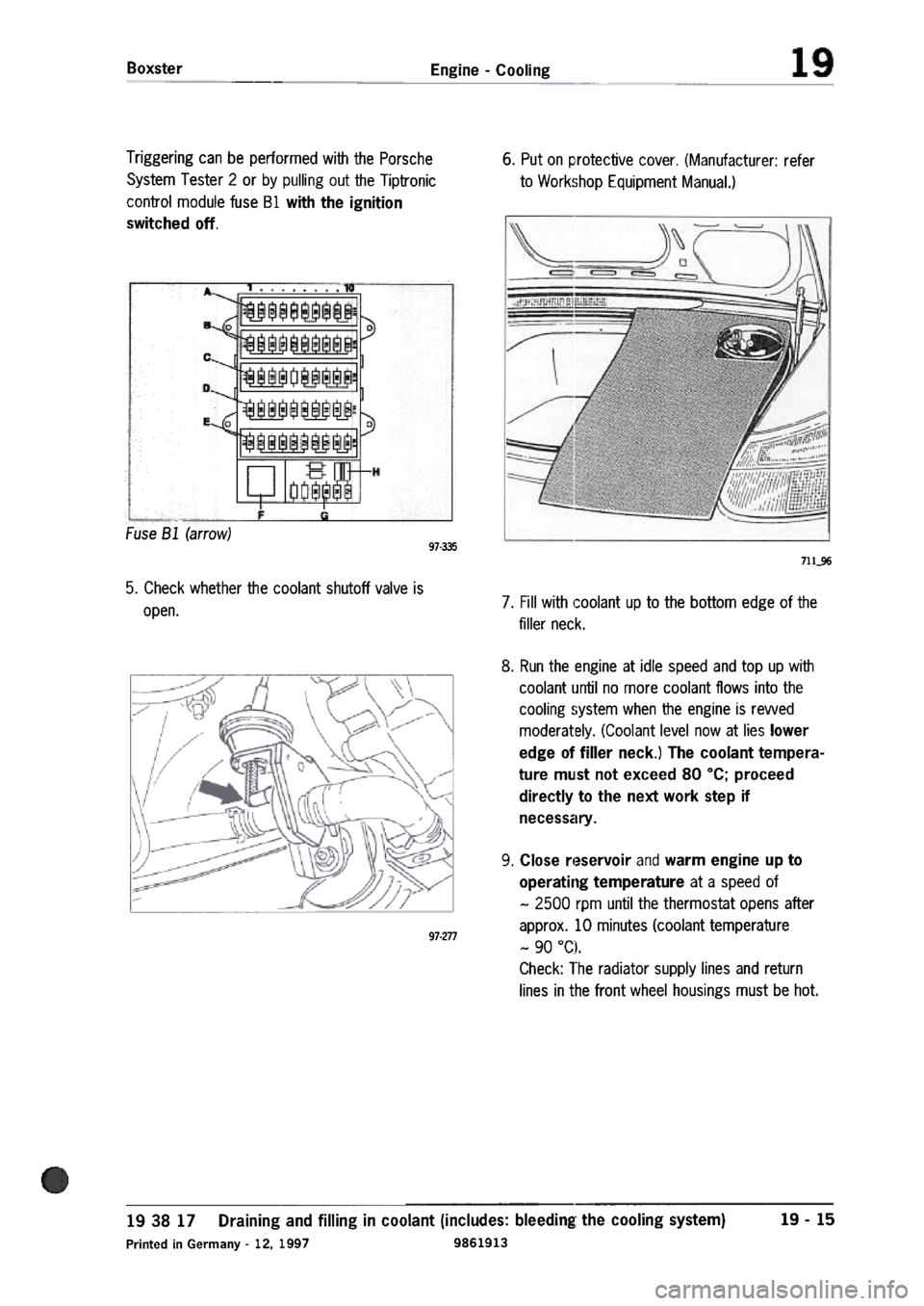 PORSCHE 986 BOXSTER 1997  Workshop Manual 