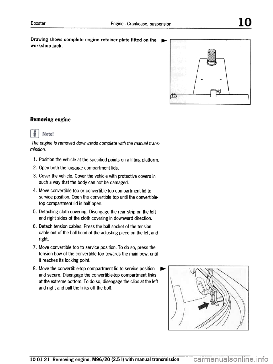 PORSCHE 986 BOXSTER 1997  Workshop Manual 