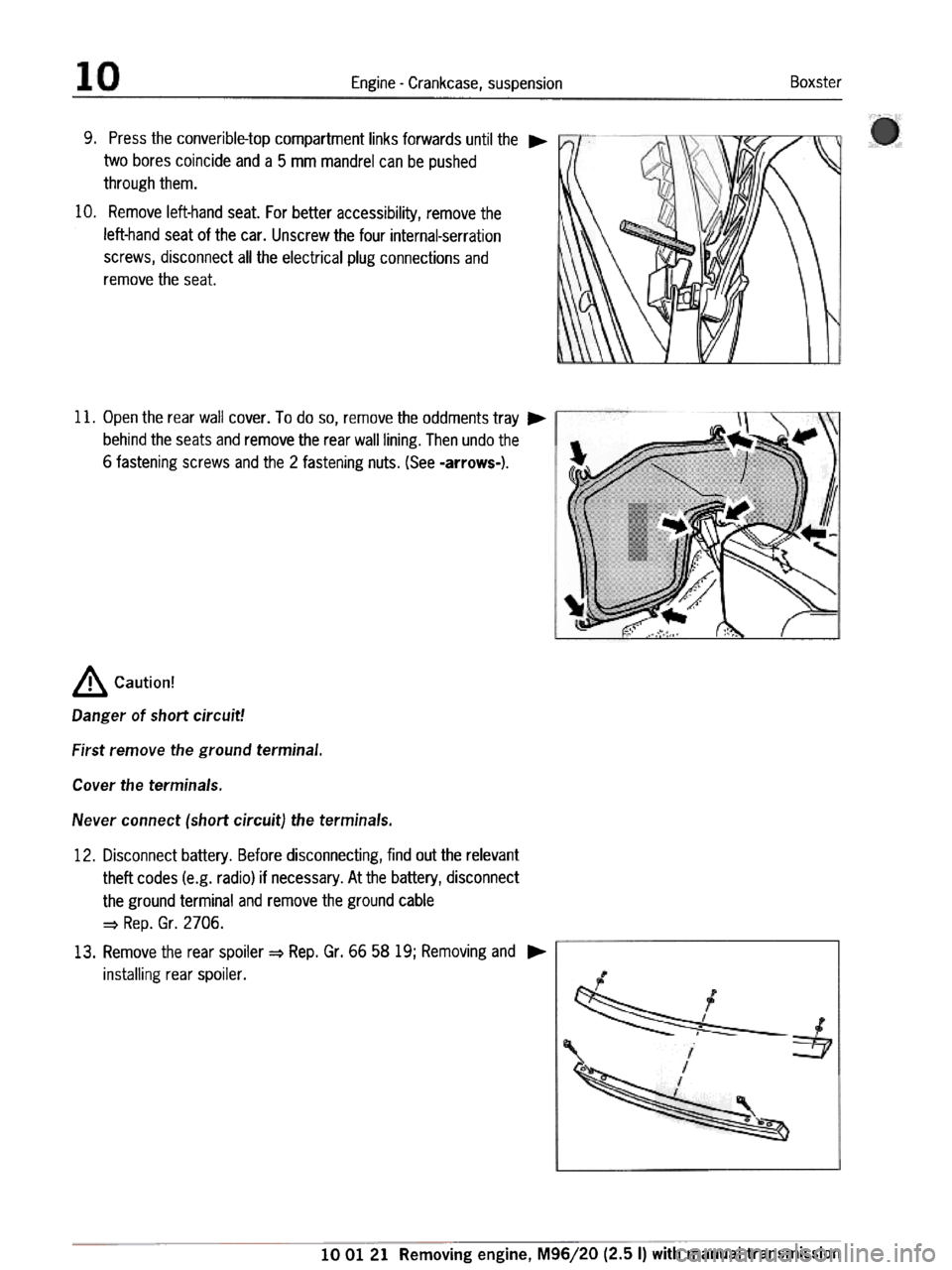 PORSCHE 986 BOXSTER 1997  Workshop Manual 