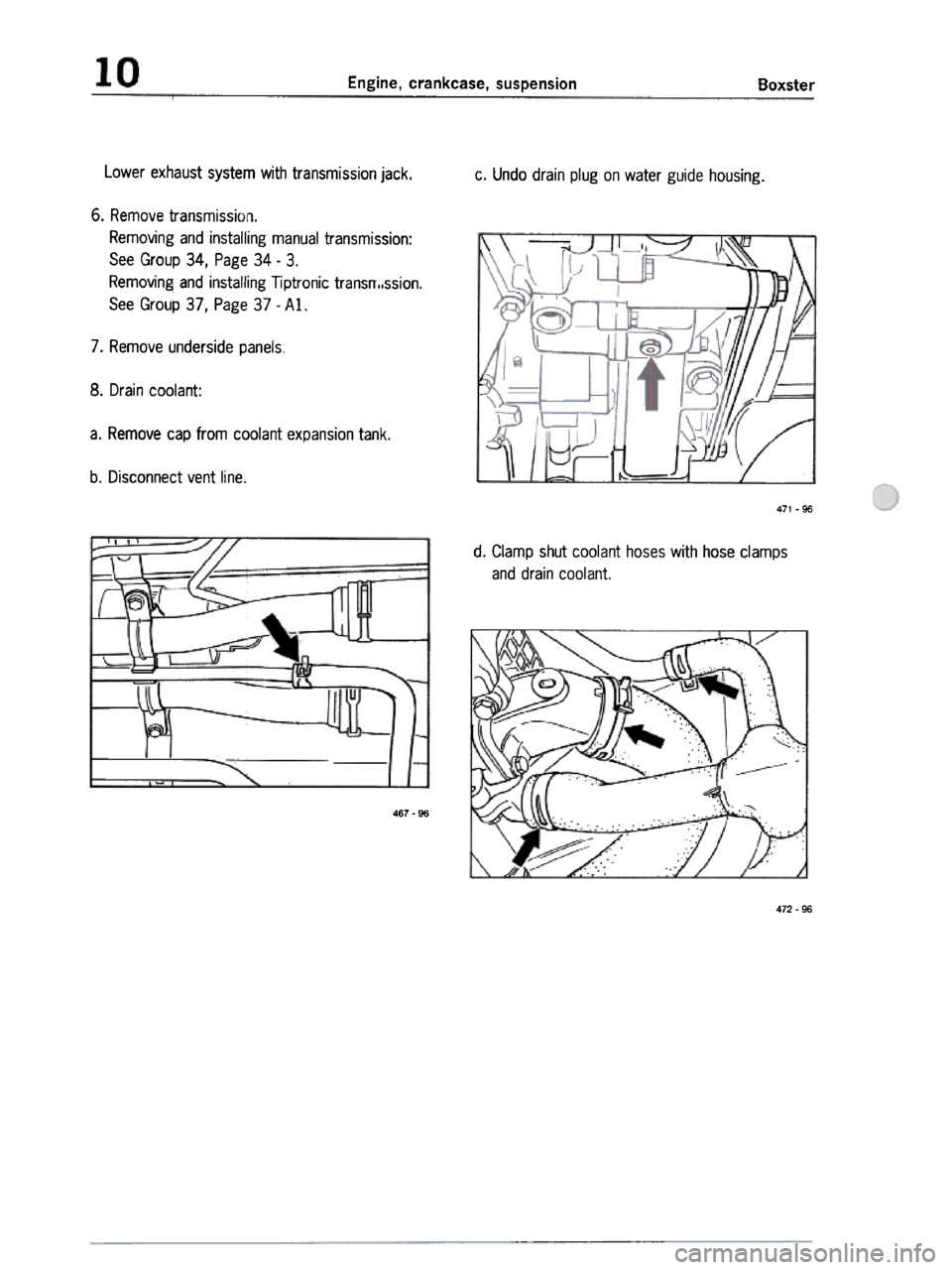PORSCHE 986 BOXSTER 1997  Workshop Manual 