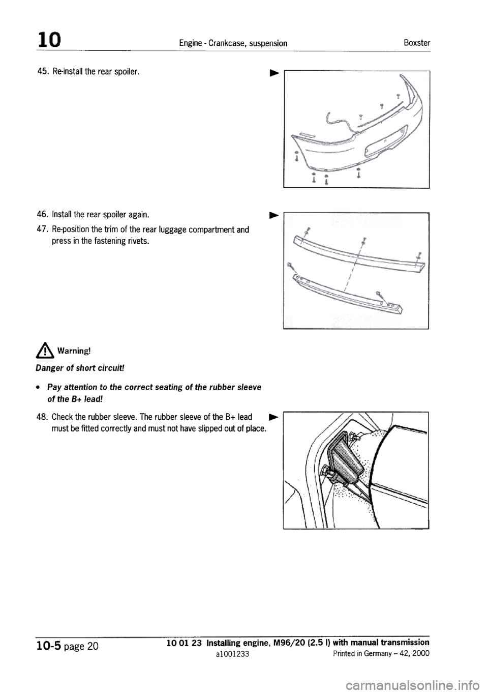 PORSCHE 986 BOXSTER 1997 Workshop Manual PORSCHE 986 BOXSTER 1997 Workshop Manual