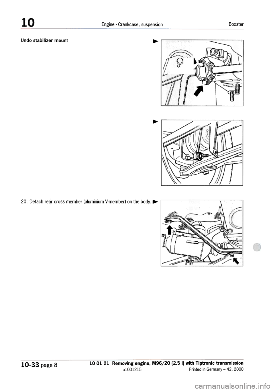 PORSCHE 986 BOXSTER 1997  Workshop Manual 