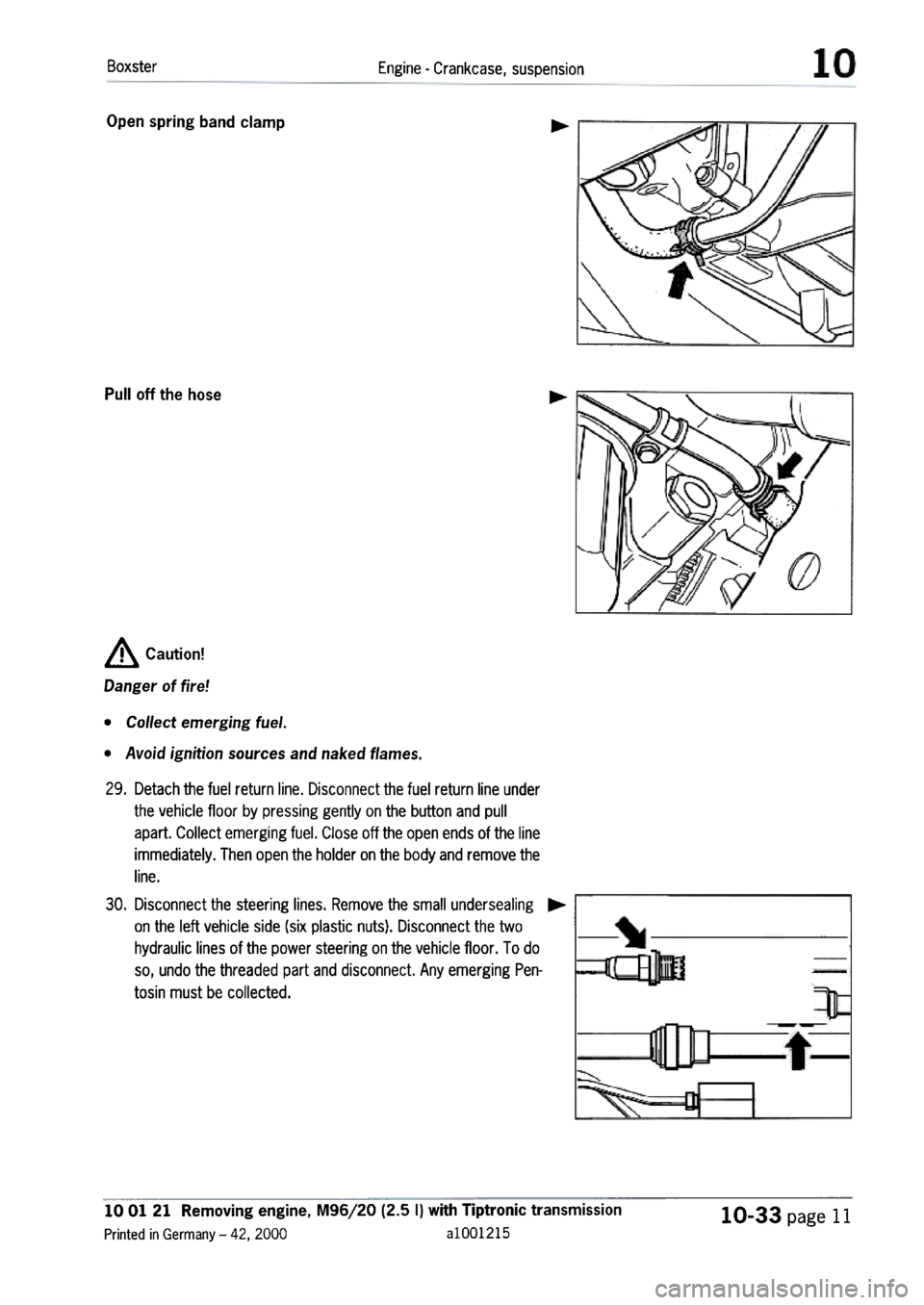 PORSCHE 986 BOXSTER 1997  Workshop Manual 