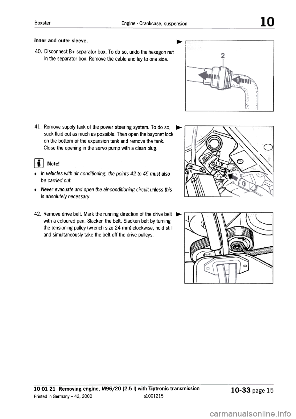 PORSCHE 986 BOXSTER 1997  Workshop Manual 