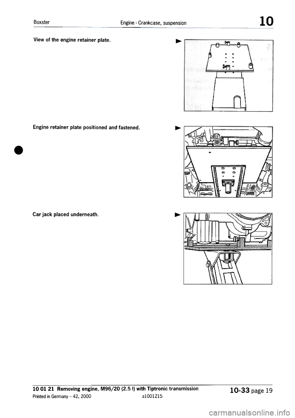 PORSCHE 986 BOXSTER 1997  Workshop Manual 