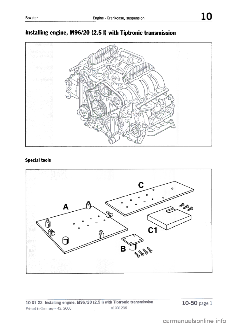 PORSCHE 986 BOXSTER 1997  Workshop Manual 