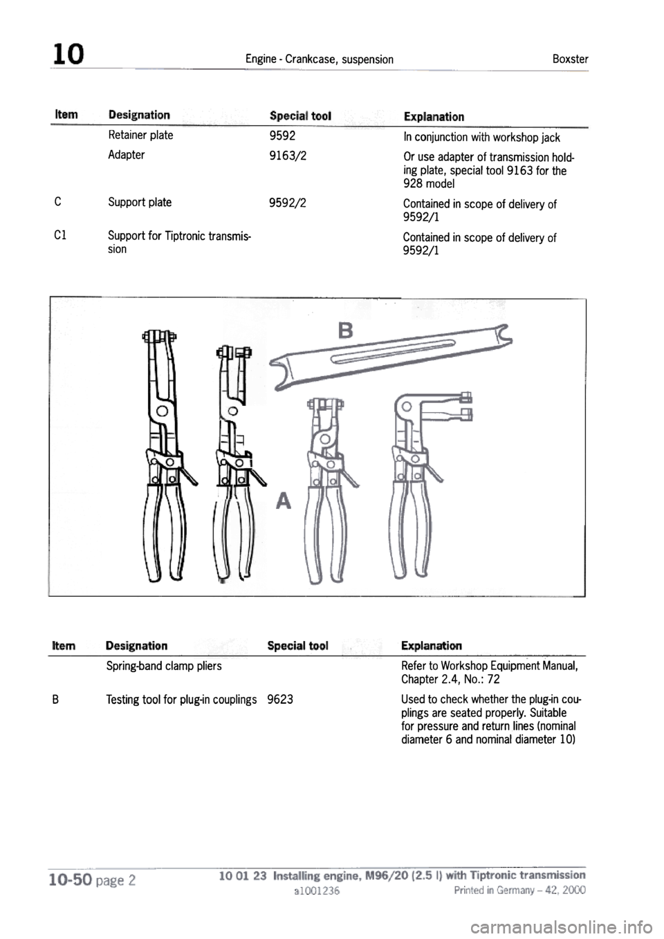 PORSCHE 986 BOXSTER 1997  Workshop Manual 