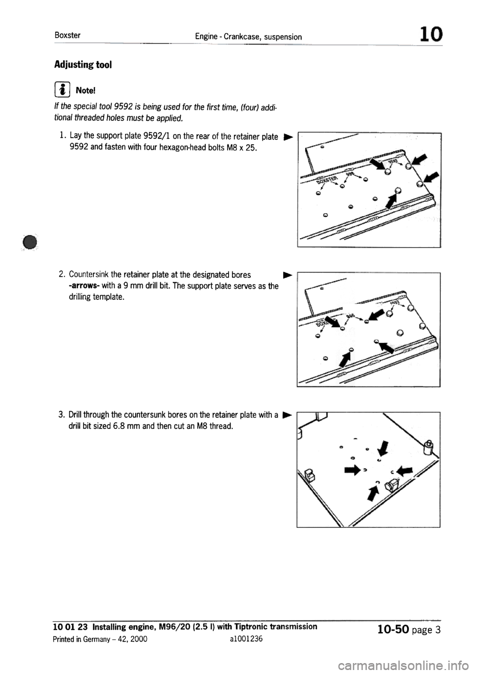 PORSCHE 986 BOXSTER 1997  Workshop Manual 