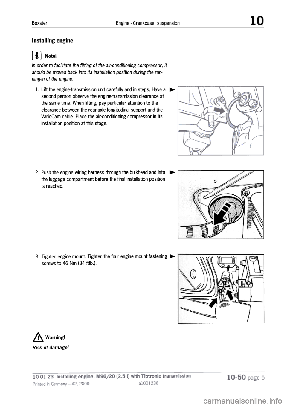 PORSCHE 986 BOXSTER 1997  Workshop Manual 