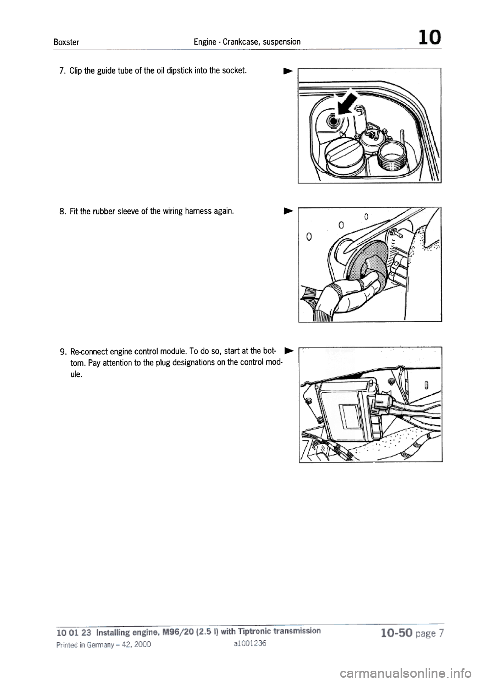 PORSCHE 986 BOXSTER 1997  Workshop Manual 