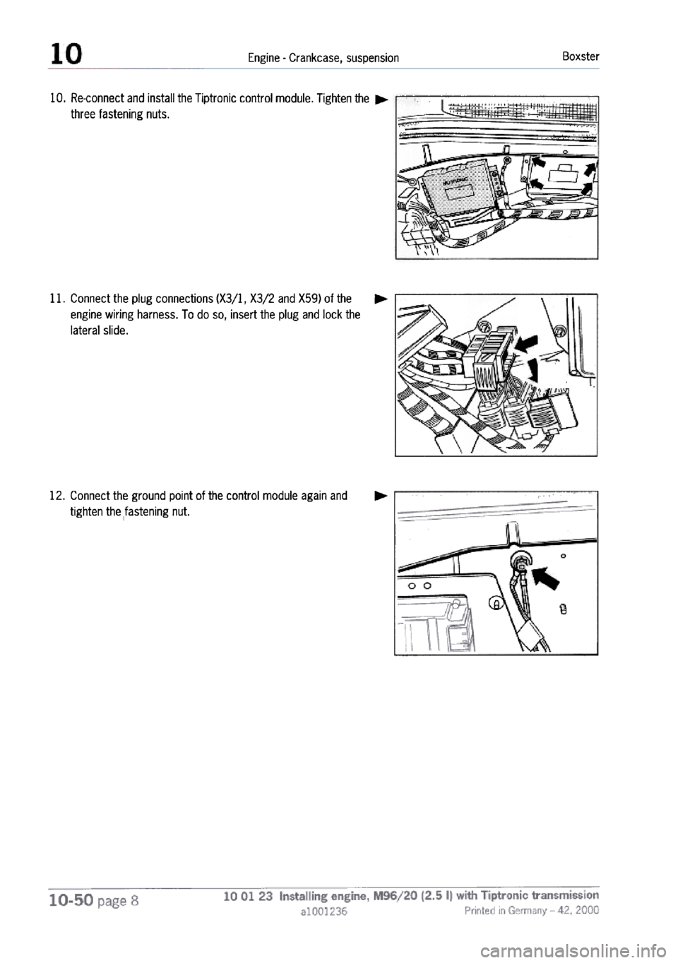 PORSCHE 986 BOXSTER 1997  Workshop Manual 