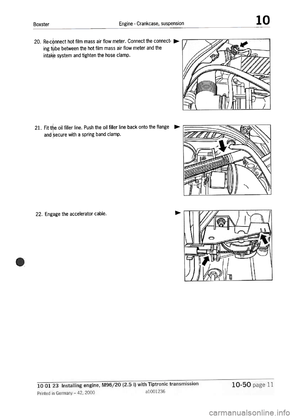 PORSCHE 986 BOXSTER 1997  Workshop Manual 