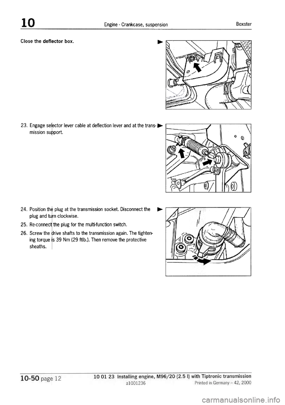 PORSCHE 986 BOXSTER 1997  Workshop Manual 