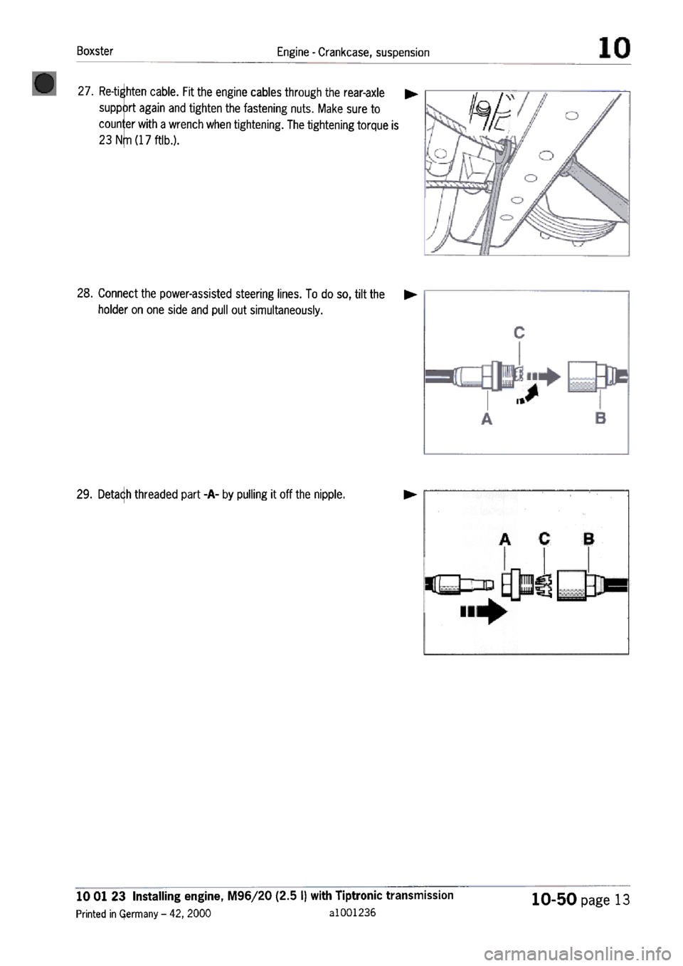 PORSCHE 986 BOXSTER 1997  Workshop Manual 