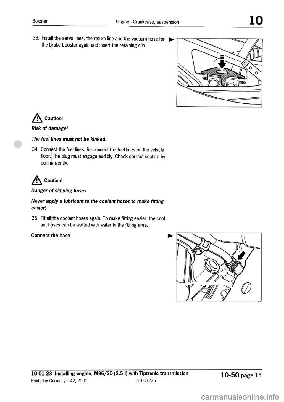 PORSCHE 986 BOXSTER 1997  Workshop Manual 
