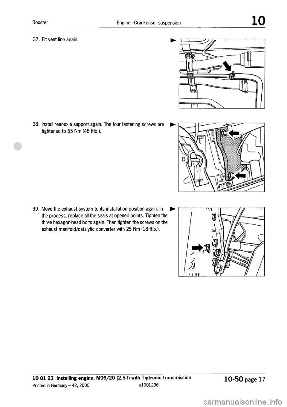 PORSCHE 986 BOXSTER 1997  Workshop Manual 