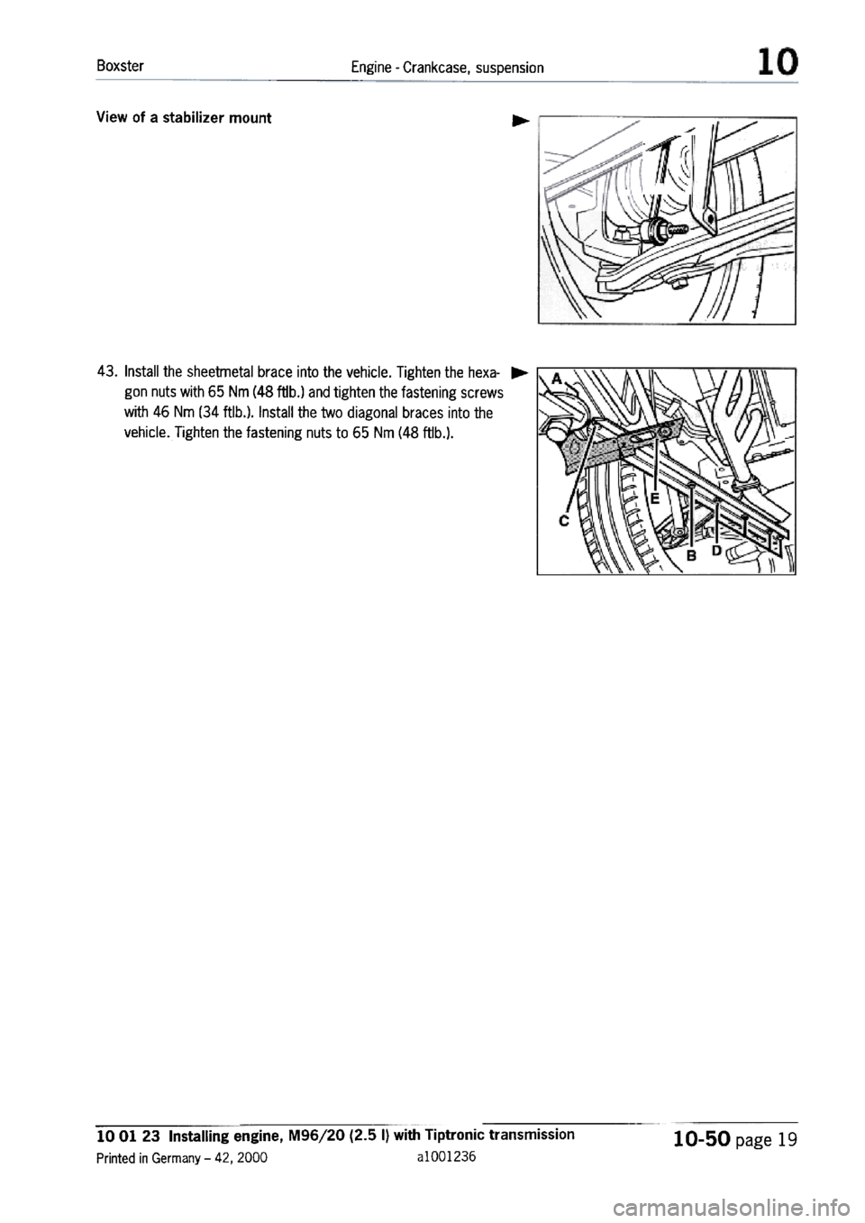 PORSCHE 986 BOXSTER 1997  Workshop Manual 
