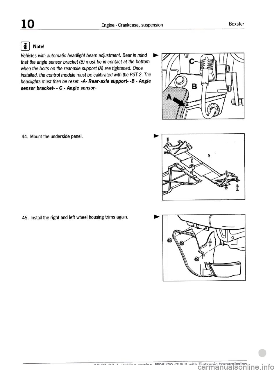 PORSCHE 986 BOXSTER 1997  Workshop Manual 