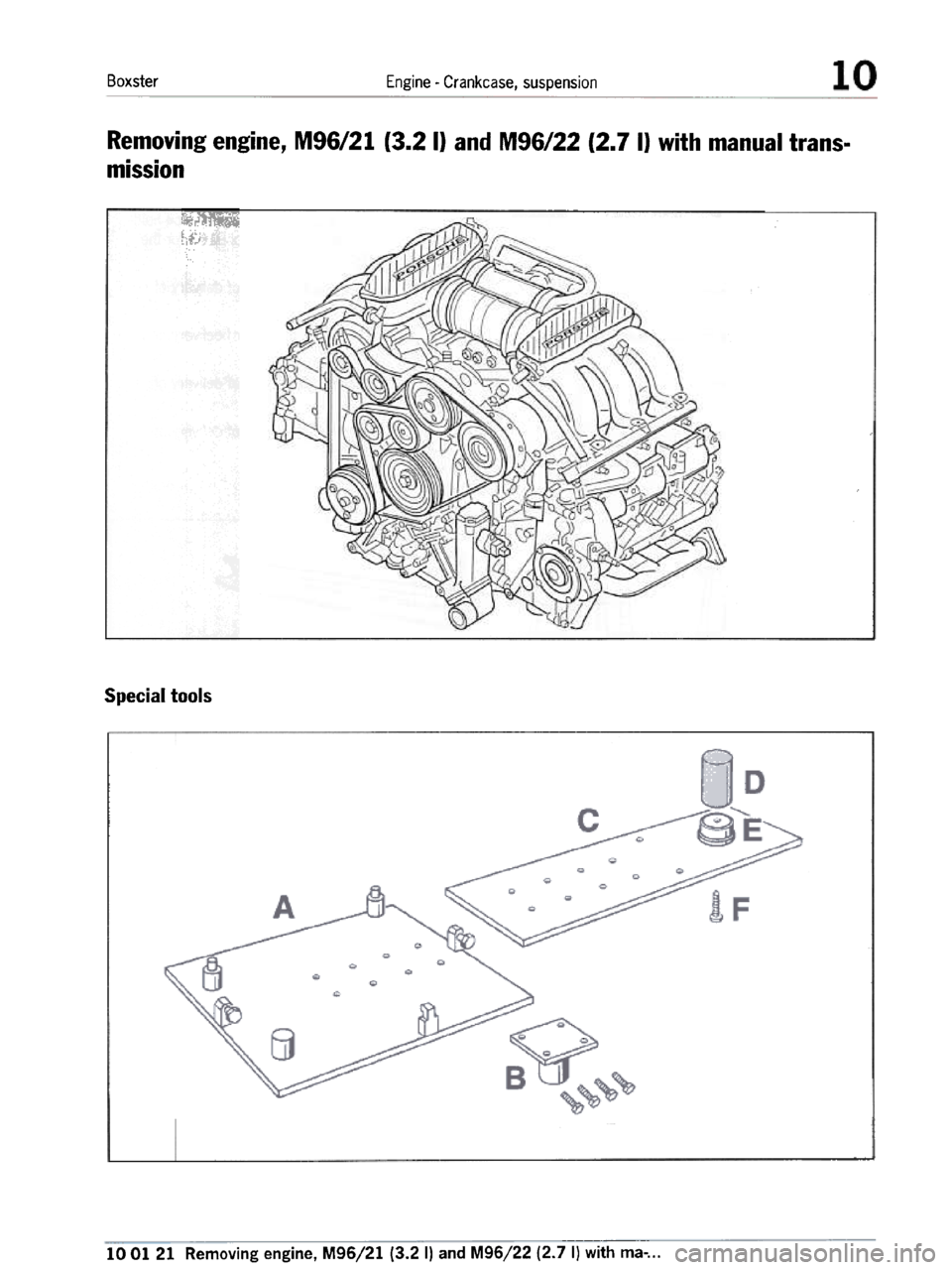 PORSCHE 986 BOXSTER 1997  Workshop Manual 