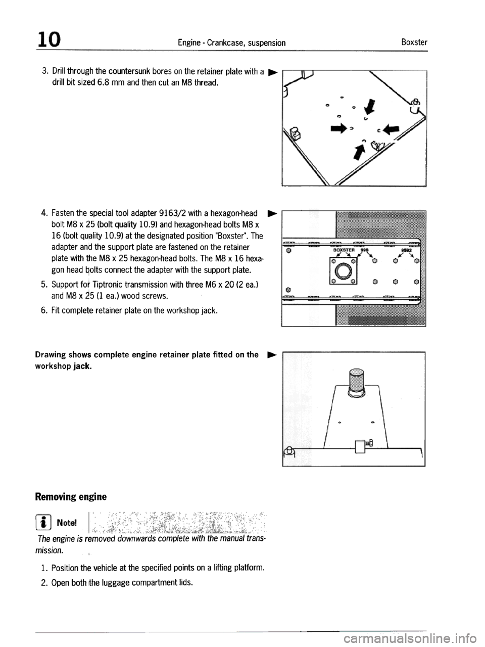 PORSCHE 986 BOXSTER 1997  Workshop Manual 