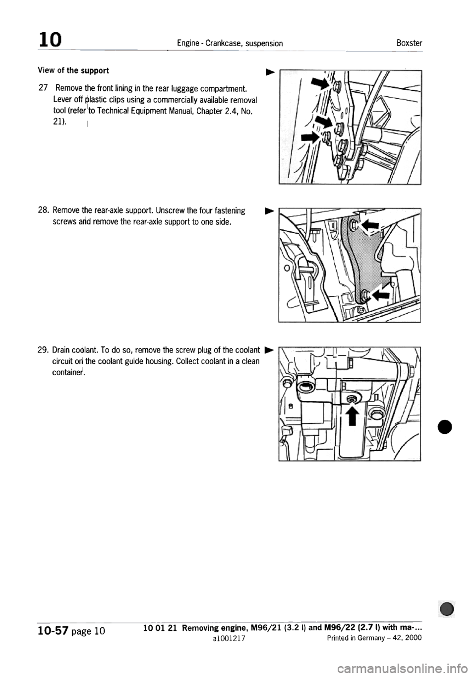 PORSCHE 986 BOXSTER 1997  Workshop Manual 