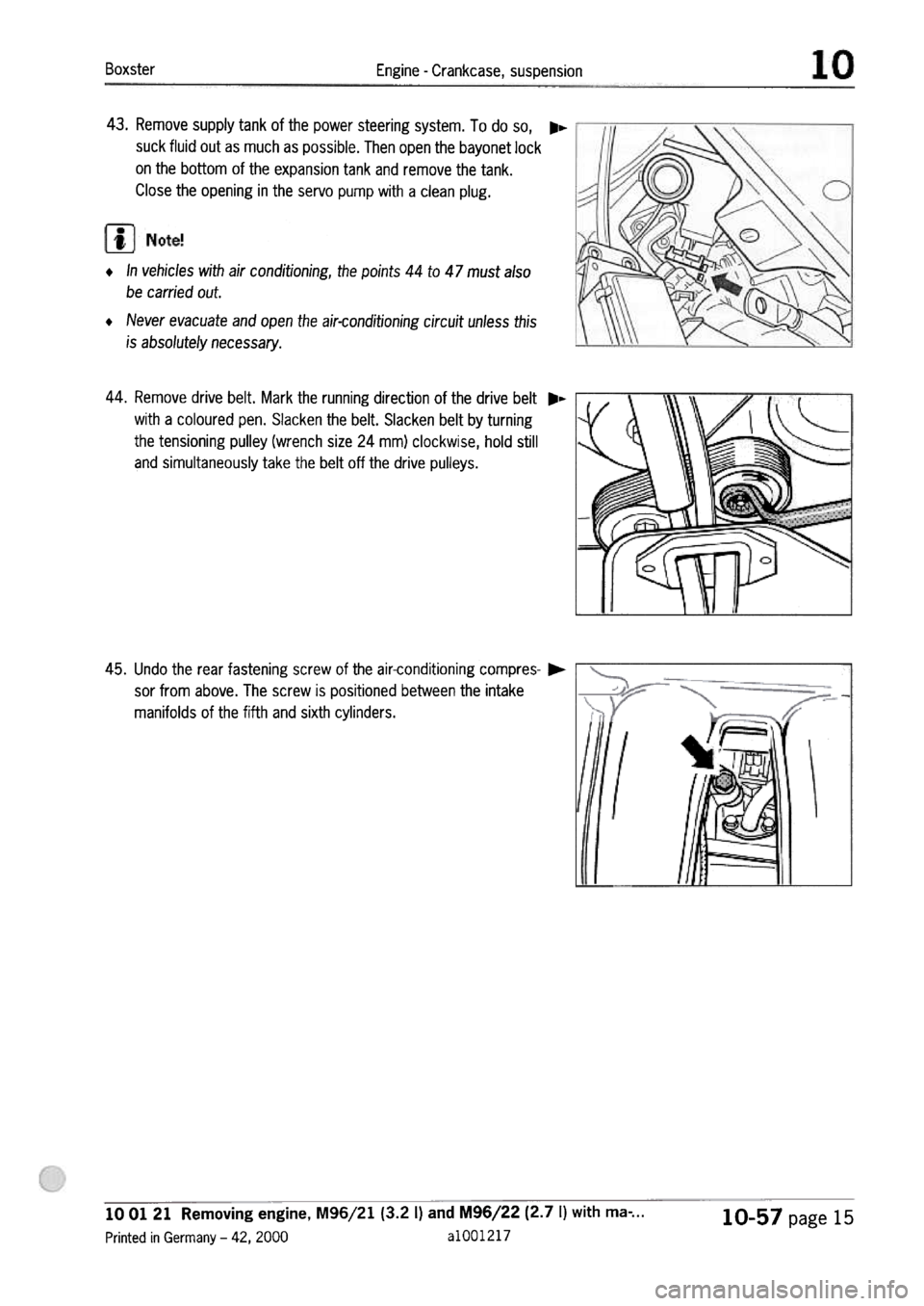 PORSCHE 986 BOXSTER 1997  Workshop Manual 