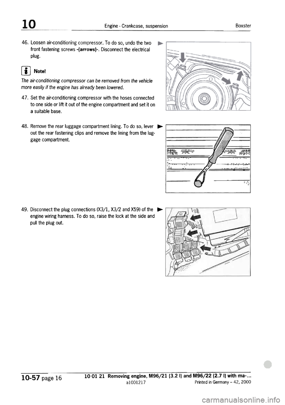 PORSCHE 986 BOXSTER 1997  Workshop Manual 