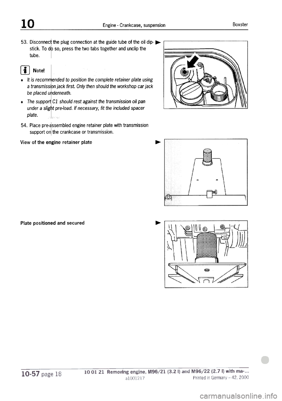 PORSCHE 986 BOXSTER 1997  Workshop Manual 