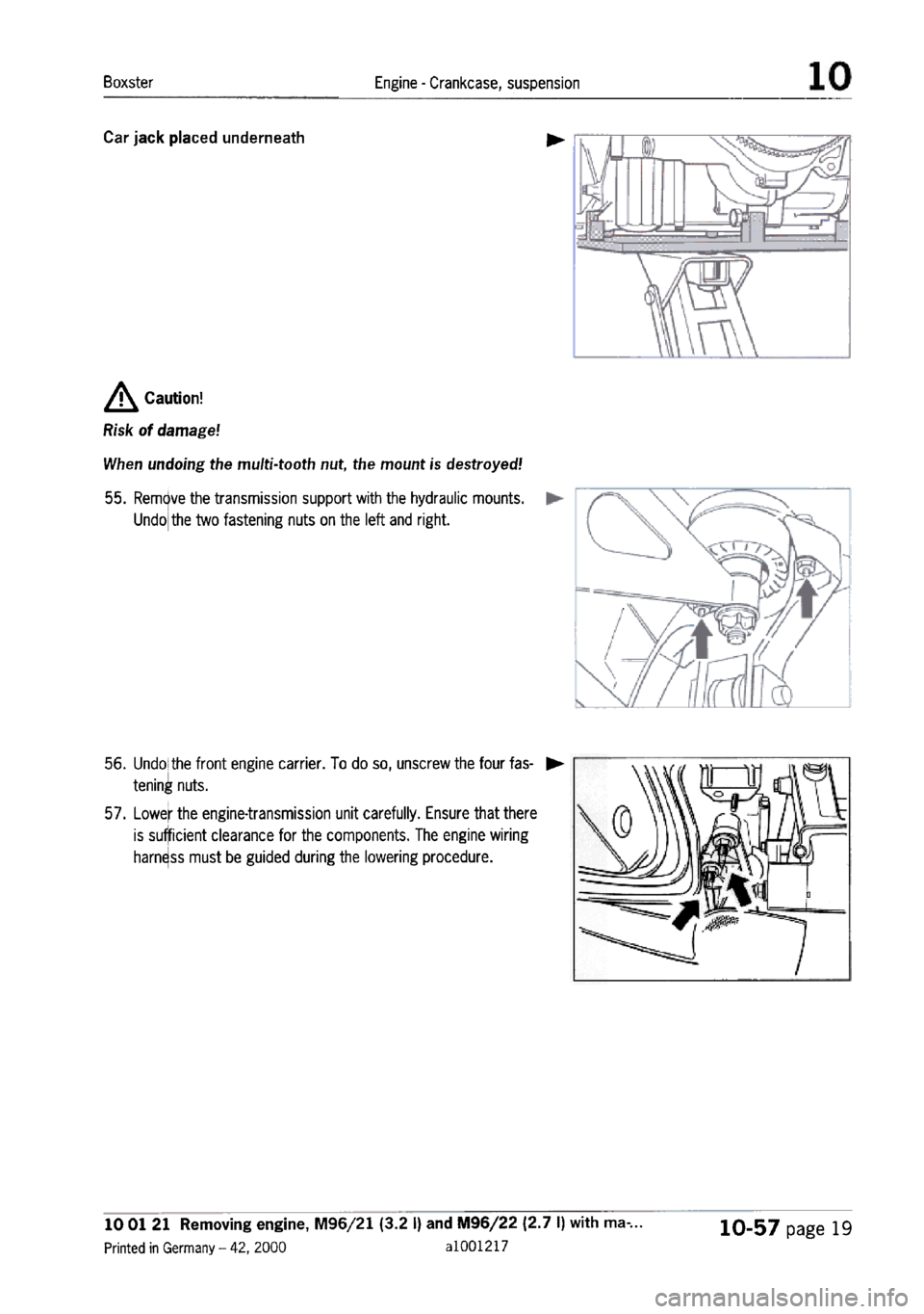 PORSCHE 986 BOXSTER 1997  Workshop Manual 