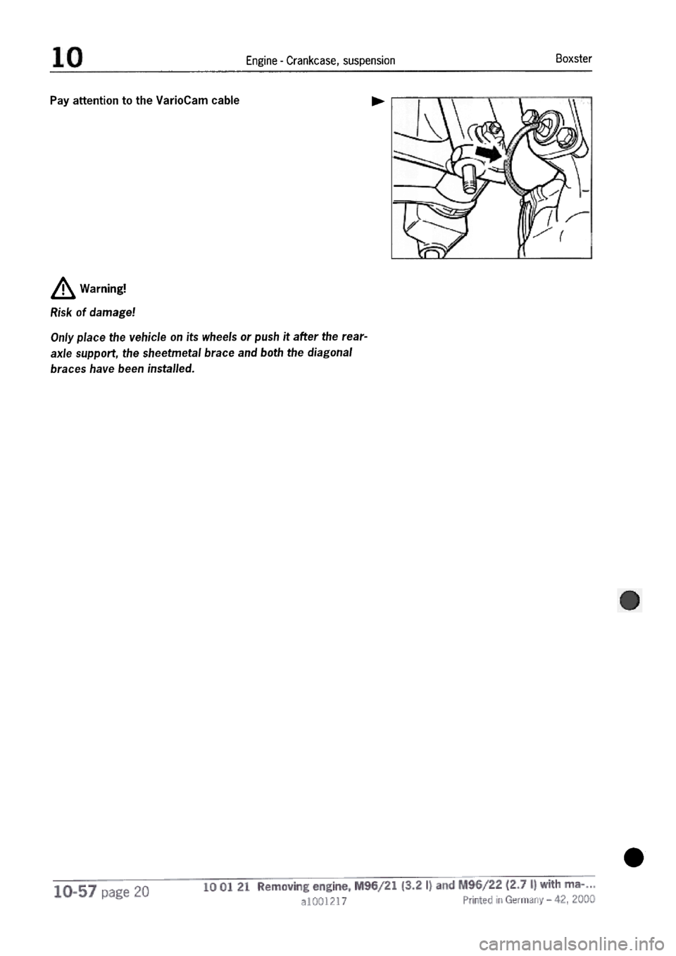 PORSCHE 986 BOXSTER 1997  Workshop Manual 