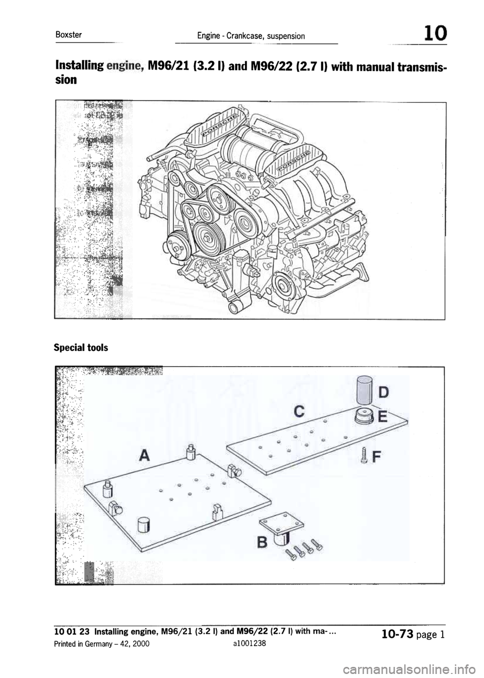 PORSCHE 986 BOXSTER 1997  Workshop Manual 