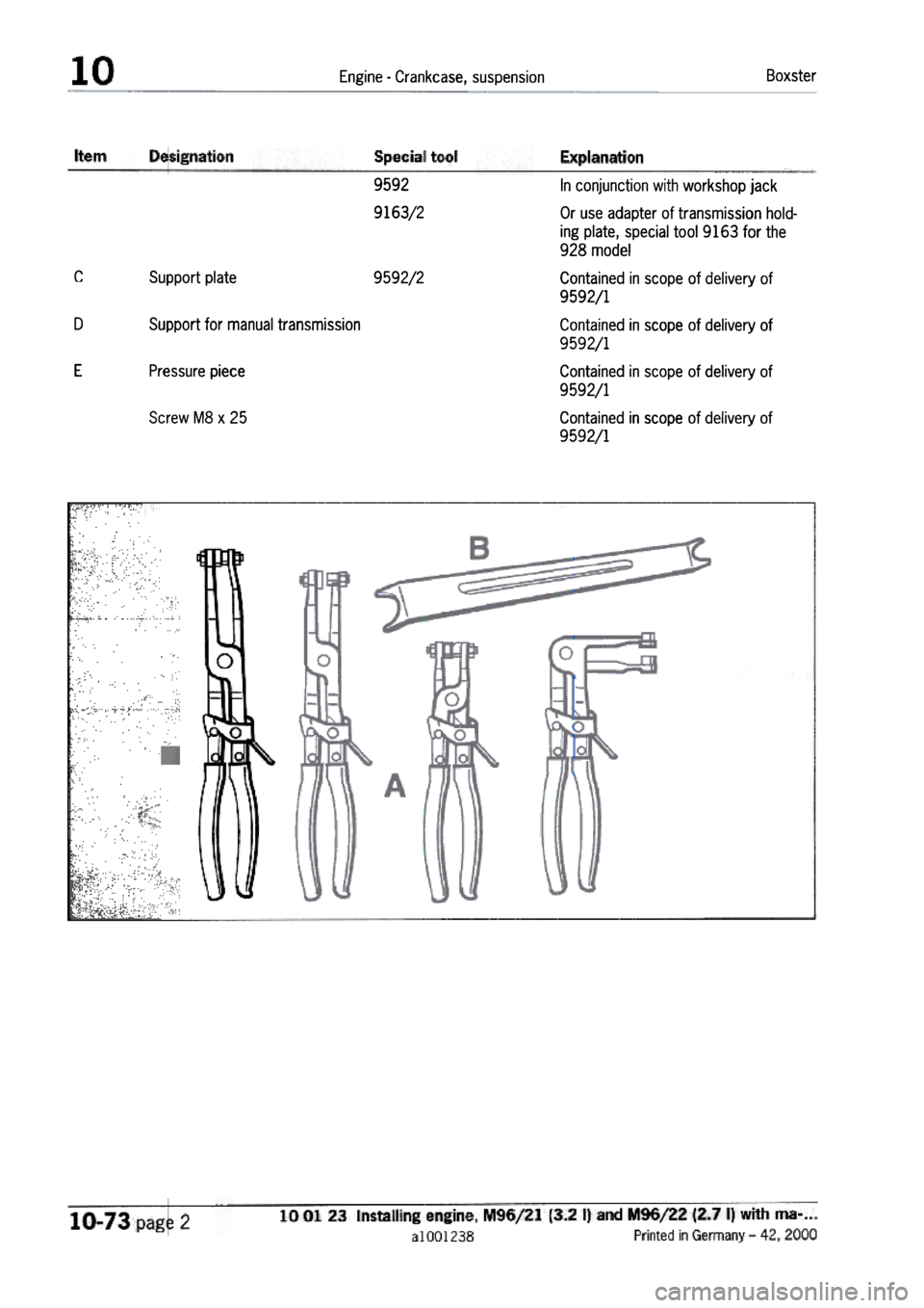 PORSCHE 986 BOXSTER 1997  Workshop Manual 