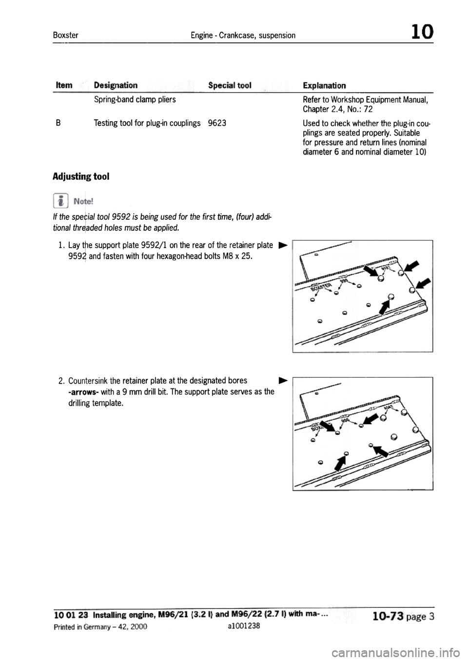PORSCHE 986 BOXSTER 1997  Workshop Manual 