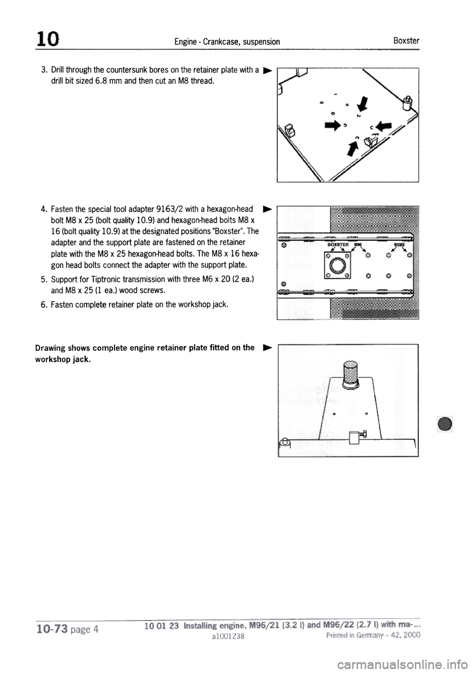 PORSCHE 986 BOXSTER 1997  Workshop Manual 