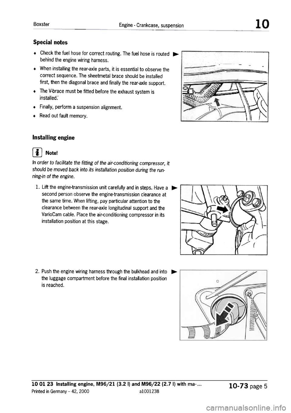 PORSCHE 986 BOXSTER 1997  Workshop Manual 