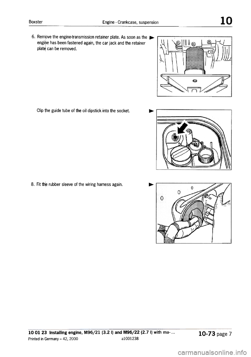 PORSCHE 986 BOXSTER 1997  Workshop Manual 